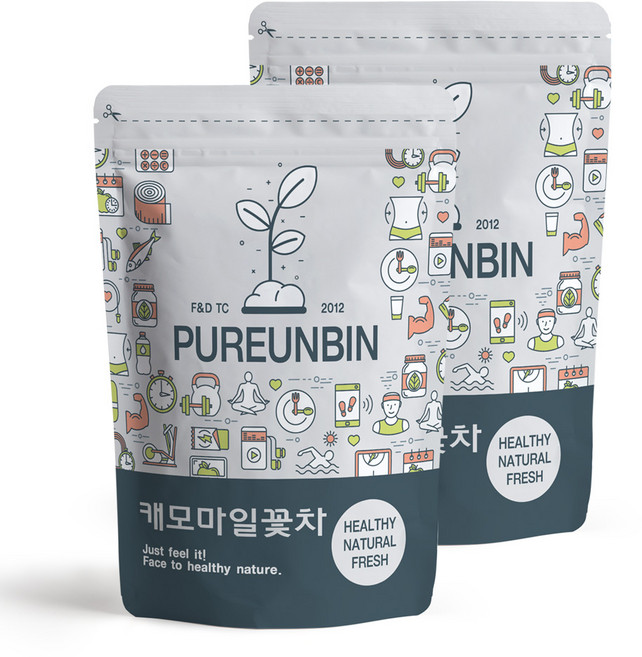 푸른빈 캐모마일 꽃잎 차, 80g, 1개입, 2개