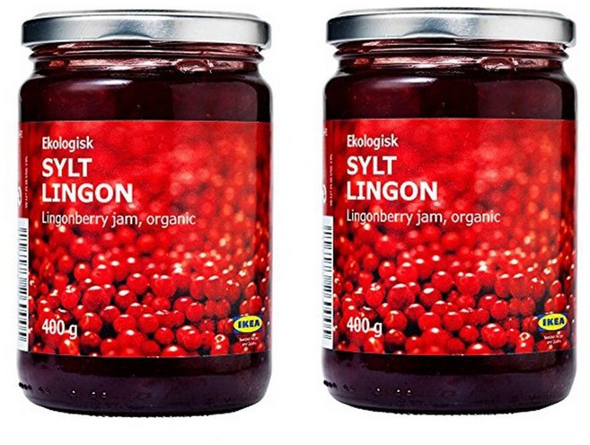 이케아 실트 링곤베리 유기농잼 400g 2개입, 1세트