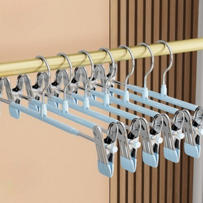 그린베라 양집게 집게형 바지집게 옷걸이, 블루, 10개