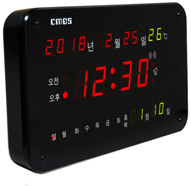 씨모스 디지털 LED 탁상시계, RT25R기본형