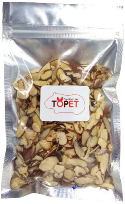 미니미펫 투펫 무염 슬라이스 아몬드 100g 자연간식 소동물간식, 1개