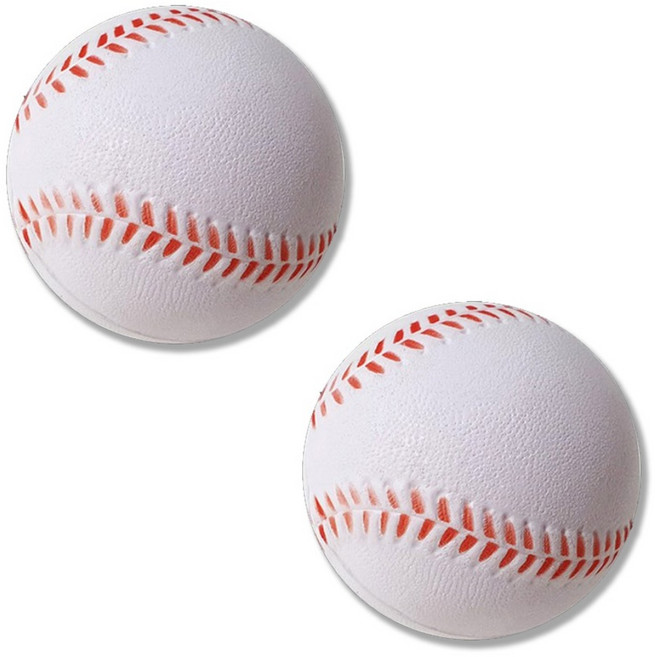 스마일야구공 6.3 7.0 스펀지 야구공 2P 3P 4P 안전 스펀지공 야구 소프트볼 연습공, 스펀지 야구공 7.0cm, 2개