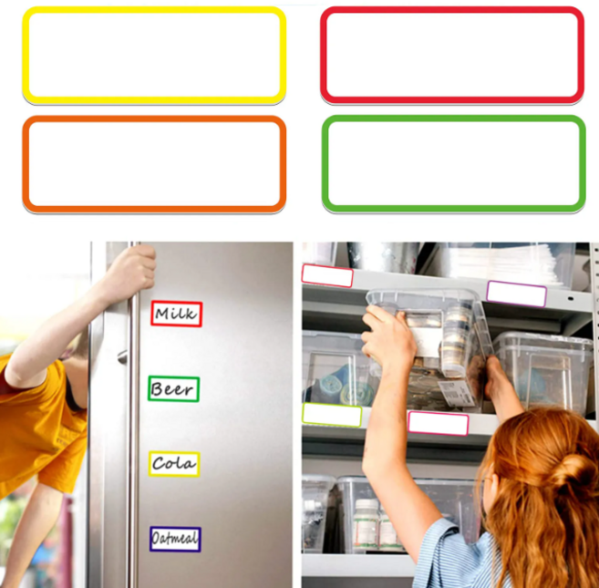 사물함 이름표 자석 네임택 10개세트 마그네틱 라벨 네임텍 캐비넷 냉장고 견출지 학교 사무실, 옐로우, 10개