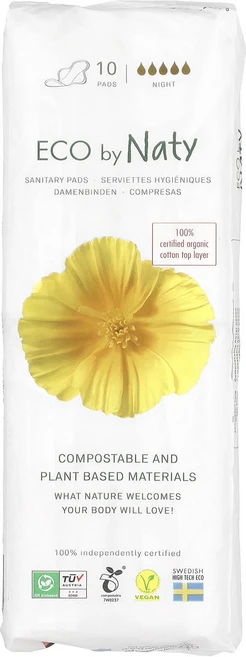 Naty 생리대 오버나이트 10개입, 1개 - 쿠팡