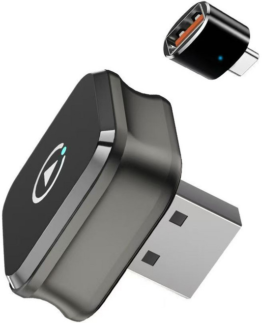 無線 CarPlay & Android Auto 迷你 2合1 轉接器, 黑色, M4B