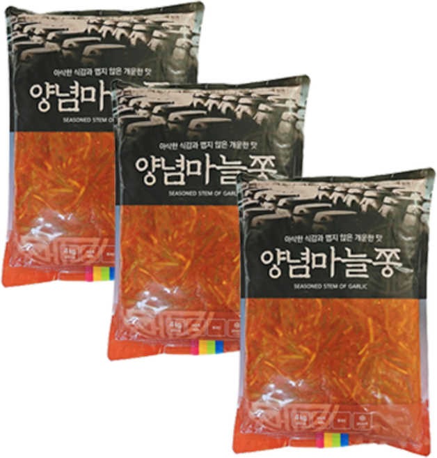 맛찬 착한 양념마늘쫑, 3개, 4kg