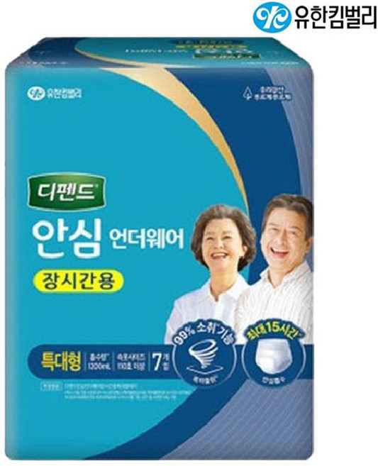 디펜드 안심 언더웨어 장시간용 특대형 7개입 x1팩, 1개