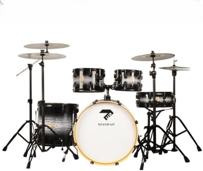 이스턴 코리아 5기통 드럼세트 리얼 사운드 저소음 연습용 풀세트 우드쉘 드럼, 1개, 스모키 블랙