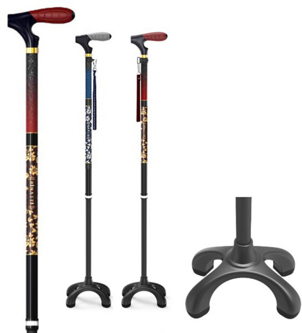 높이조절 카본 사발지팡이, 블루, 1세트