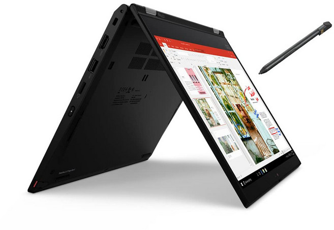 레노버 L13 YOGA Gen2 20VK0025KD i5-1135G7/8G/SSD256G/13.3 FHD/win11 터치스크린 360도힌지 터치스크린 펜포함 11세대i5, WIN11 Pro, 8GB, 256GB, black