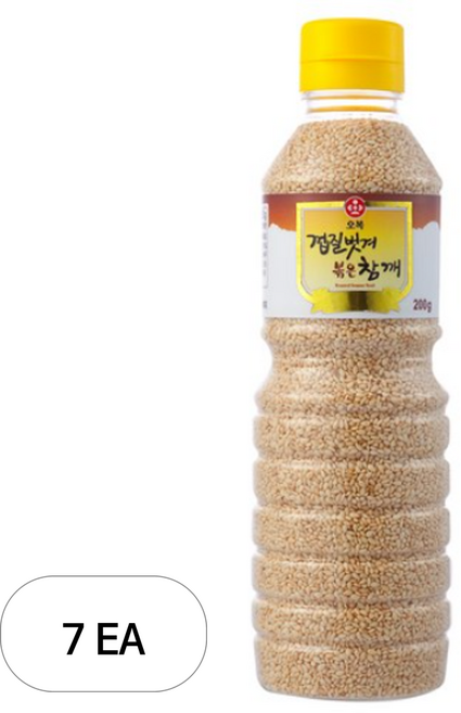 [오복] 껍질벗겨 볶은 참깨, 7개, 200g