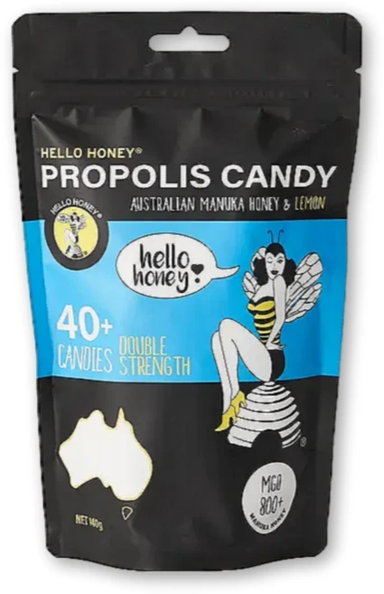 헬로허니 UMF20+호주 뉴질랜드 프로폴리스 마누카꿀 캔디 MGO800+ 더블스트랭스 호주아저씨 이루웰, 140g, 1개 - 쿠팡