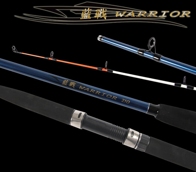 《廣成釣具》寸真藍戰WARRIOR萬用竿 小船竿 船釣 近海船釣 並繼式船竿 輕巧靈敏 堅固耐用, 240