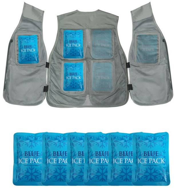 아이스 쿨 조끼 아이스팩 12개 증정 쿨링조끼 시원한 여름 조끼