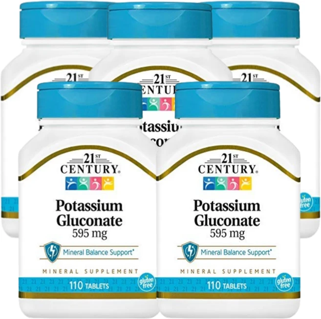 21st Century 글루콘산칼륨 595 mg 110 타블릿 5개, 110정 - 쿠팡