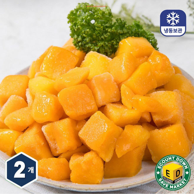 냉동 망고 다이스, 2개, 1kg