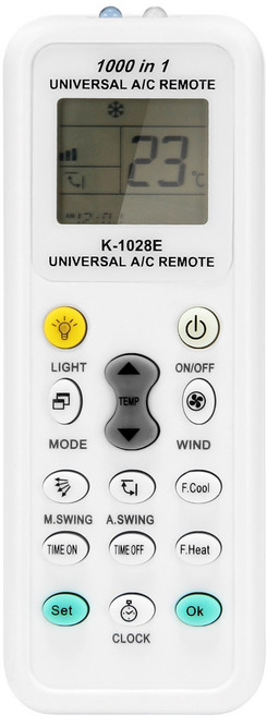 1 LCD 저전력 소비 K-1028E 에어컨 A/C 원격 제어 컨트롤러에서 유니버설 1000, 1개