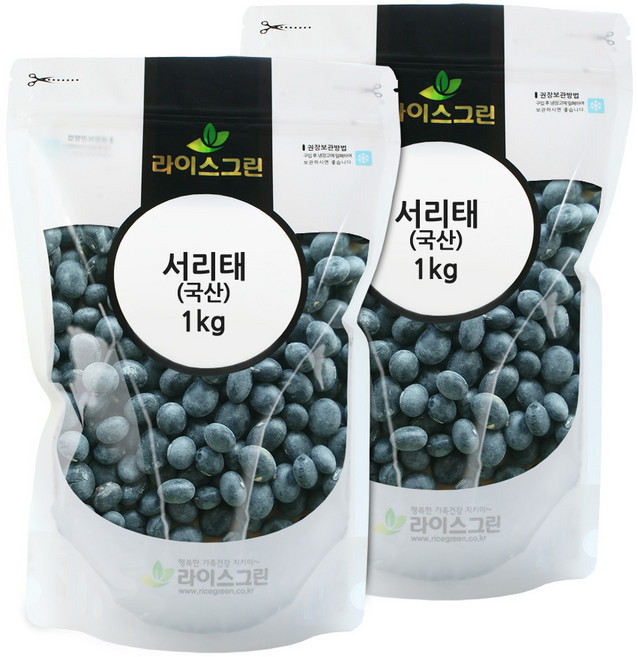 라이스그린 국산 서리태 속청 검정콩 검은콩 2025년산, 1개, 2kg