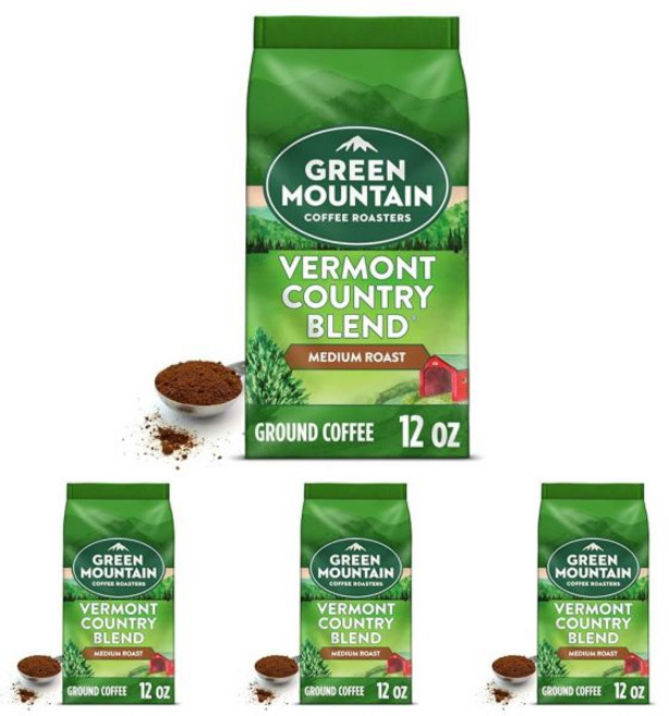 Green Mountain Coffee Roasters 분쇄 가루 커피 그린 마운틴 로스터스 공정 인증 수마트라 리저브 다크 로스트 10온스 포장
