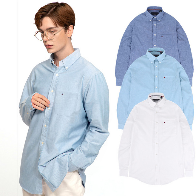 [타미힐피거] 남성 클래식핏 린넨 코튼 셔츠 택1 (TH114)