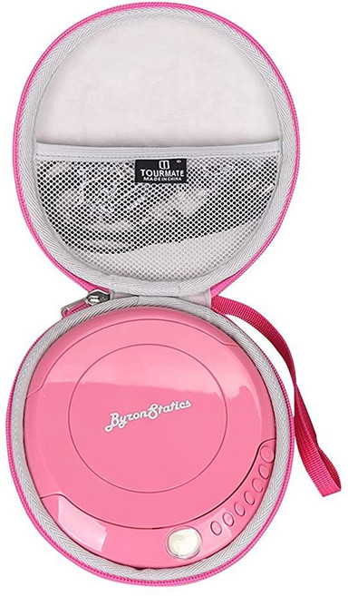 바이런스태틱스 PCD220B GPX PCB319B PC332B 제품에 호환되는 CD 플레이어 케이스 휴대용 디스크 아라푸나 MEGATEK 디럭스 제품용 여행용 보관함 홀더 핑크색