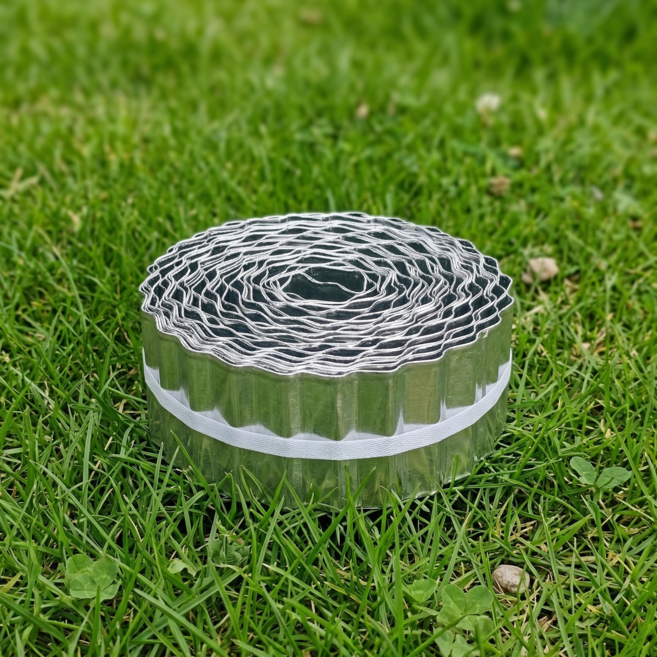 철제 잔디엣지 화단경계 튼튼한 울타리 테두리 잔디분리대, 실버7.5cmX10m 두께0.3mm