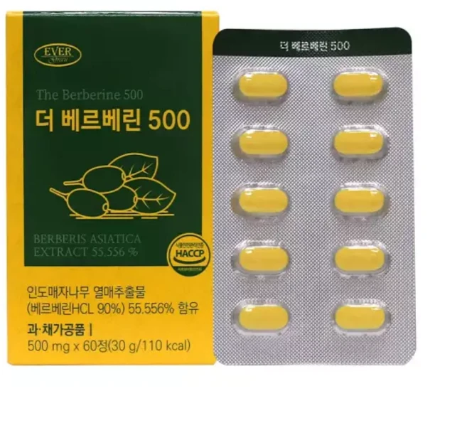 더 베르베린 500 매자나무 열매 추출물 국내생산 순도90%, 1개, 60정