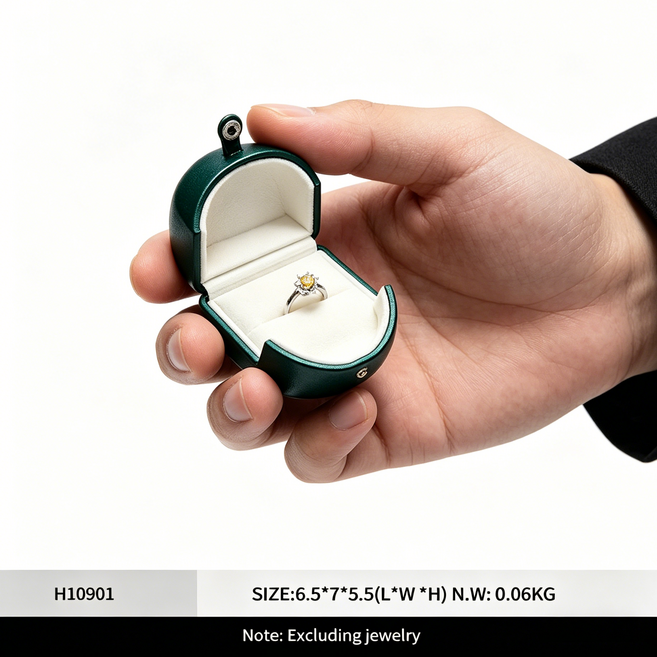 FANXI 벨벳 커플 반지 상자 더블 반지 케이스 귀걸이 목걸이 팔찌 긴 사슬 선물 포장 상자 결혼식 부모님 여자친구 다이아몬드 보석 1세 선물 고급 보관함 프로포즈 백일반지, 1개, H10901링 케이스