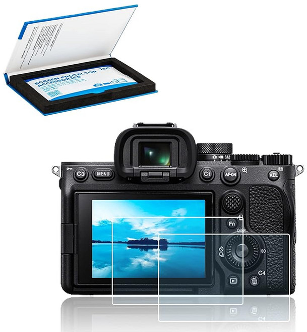 2장 세트 소니 ZV-E10 II A7CR A7CII A7IV A6700 ZV-E1 A7M4 전용 JJC PCK-LG2 액정 보호 필름 A7 Mark IV 대응 초박 강화 유리