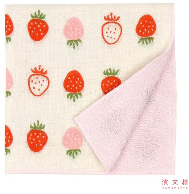 일본 하마몬요 손수건 순면 거즈 이중 타올