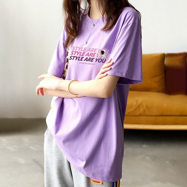 스타일아유 일론 머스크 테마 1탄 오버핏 반팔 티셔츠 노마진 정품원단 자체생산[AYG6TS445A]