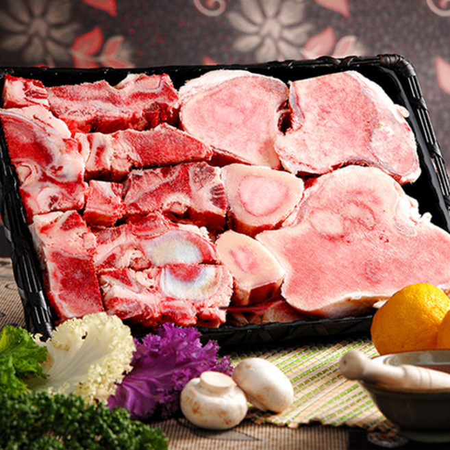 [안심한牛] haccp인증 무항생제 사골1kgx2팩 우족1kgx2팩 잡뼈1kg, 단품