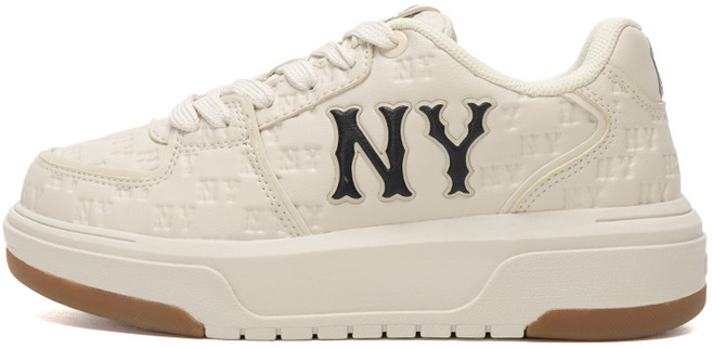 MLB 남녀공용 청키 라이너 엠보 모노그램 쿠퍼스타운 스니커즈 3ASXE015N-50CRS