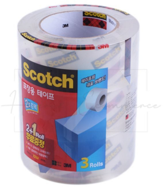 3M 박스테이프 48mmx100M 접착 밀봉 사무실 물류센터 쇼핑몰