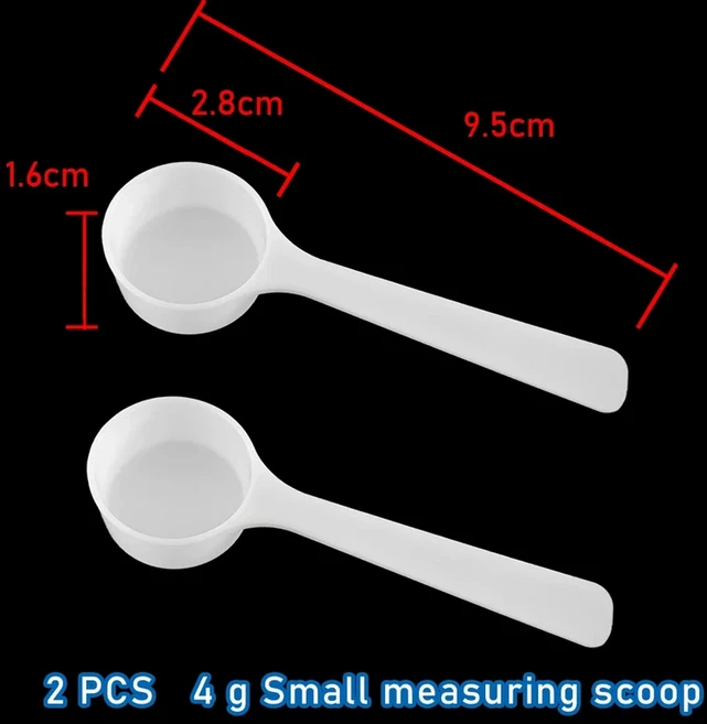 2 PCS 측정 숟가락 흰색 약물 농약 안전 정확한 1 숟가락은 1g 분말 기타 유형 0.1g 0.25g 0.5g, 27 4g