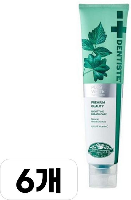 덴티스테 뉴 플러스화이트 치약, 200g, 1개입, 6개