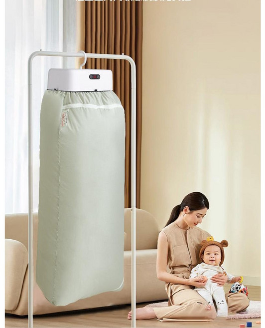 PYHO 여행 휴대용 접이식 건조기 타이머 건조기 가정용 캐비닛 건조기 소형 건조기, 흰색