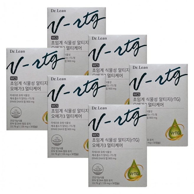 초임계 멀티케어 오메가3 닥터린 6박스 식물성 rTG 알티지 30캡슐, 1개