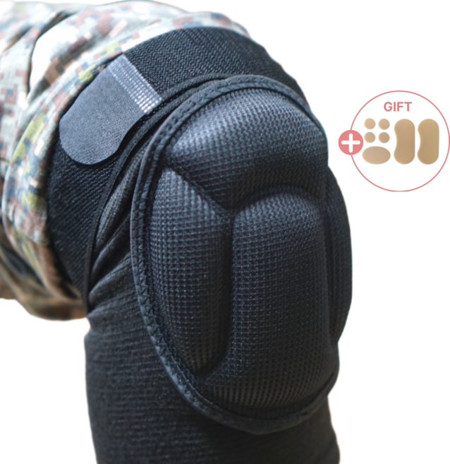 솔져텍션 군대 군인 하이퍼 스트랩 무릎 보호대, 1세트, 블랙