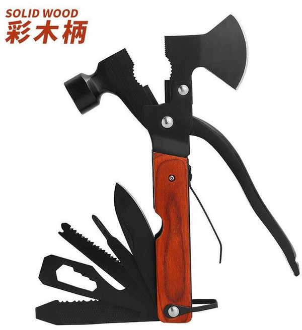 Haicheng 多功能斧頭錘, 木片 A款牛津袋 紙盒, 1個