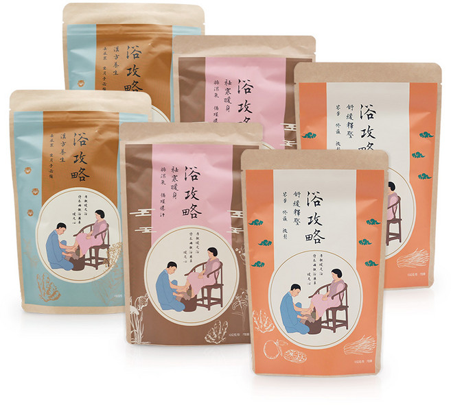 Dr. Ginger 薑博士 漢方舒緩祛寒泡澡泡腳足浴包, 70g, 6個