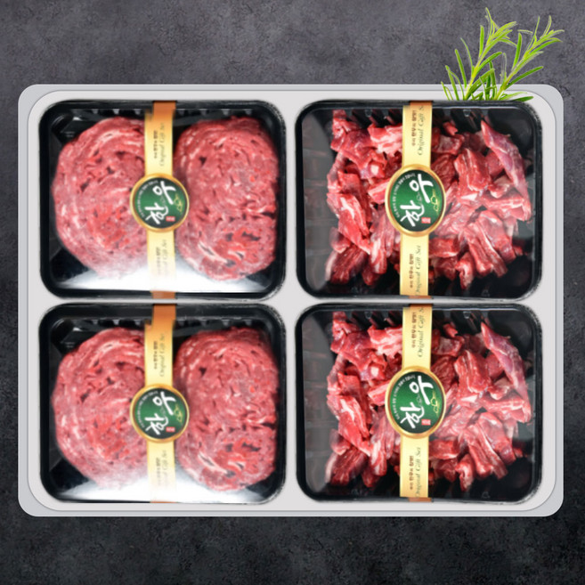 농협안심한우 선물세트 1++등급 불고기 국거리, 불고기2팩+국거리2팩 각400g, 01_불고기2팩+국거리2팩 각400g