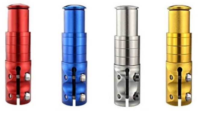 자전거 스템라이저 익스텐더 높이조절 핸들 헤드업 어댑터 스탬 확장 마운트 브라켓, 블랙, 1개