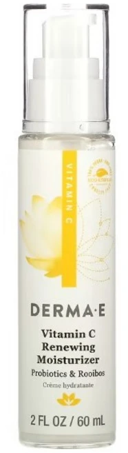 DERMA E 비타민C 리뉴잉 모이스처라이저 프로바이오틱스 & 루이보스 60ml / 잡티 흔적 여드름 개선/ 고함량 고효능, 1개 - 쿠팡