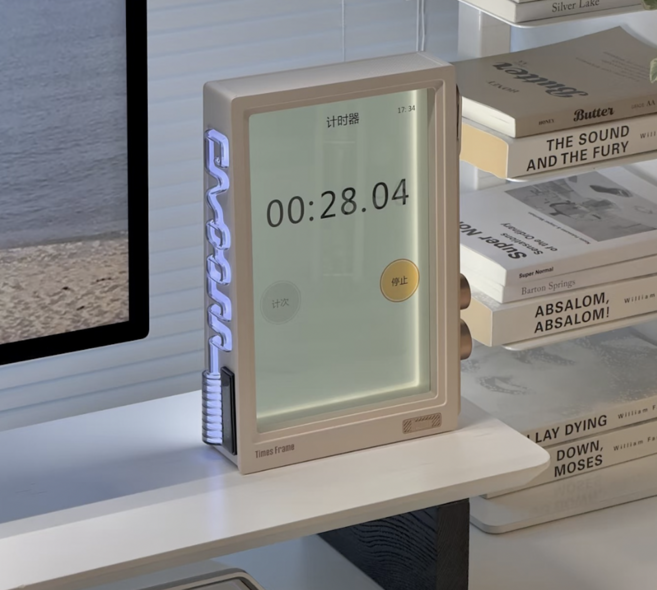 Divoom Times Frame 스마트 HD 화면 10.1인치 DIY 디지털 시계 액자 전자액자, 화이트