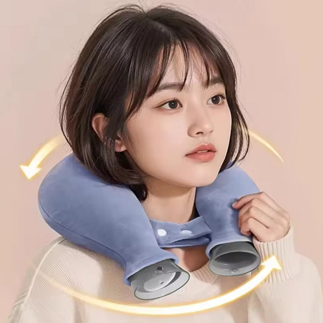 360도 감싸주는 꿀잠보장 U자형 어깨 목 보온물주머니 65도 찜질팩 웜넥, 그레이