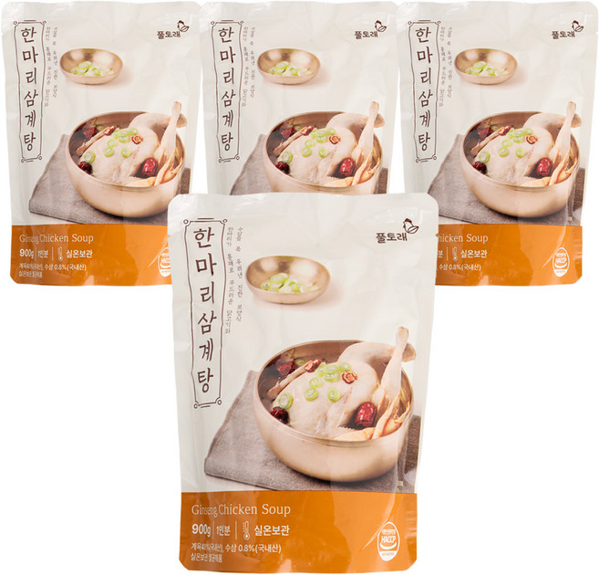 풀토래 한마리 삼계탕, 4개, 900g