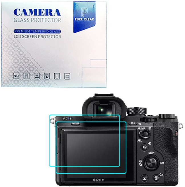 퓨어클리어 소니 A7SII A7SM2 강화유리 액정보호필름 2매, 소니 A7SII 강화유리필름 2매, 2개