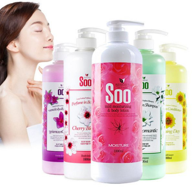 청정미인 바디로션 워시 샴푸 린스 1000ml 1+1 총 2000ml 대용량 청정미인수, 1L