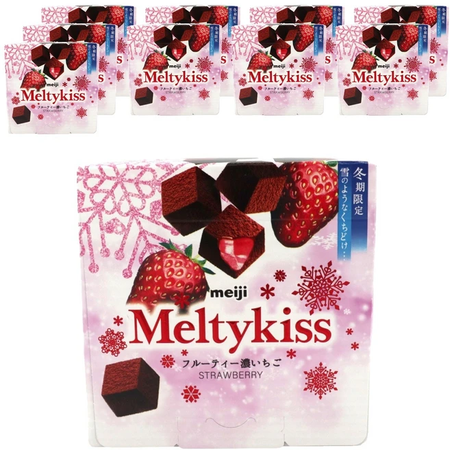 메이지 멜티 키스 프루티 진한 딸기, 10개, 53g - 쿠팡